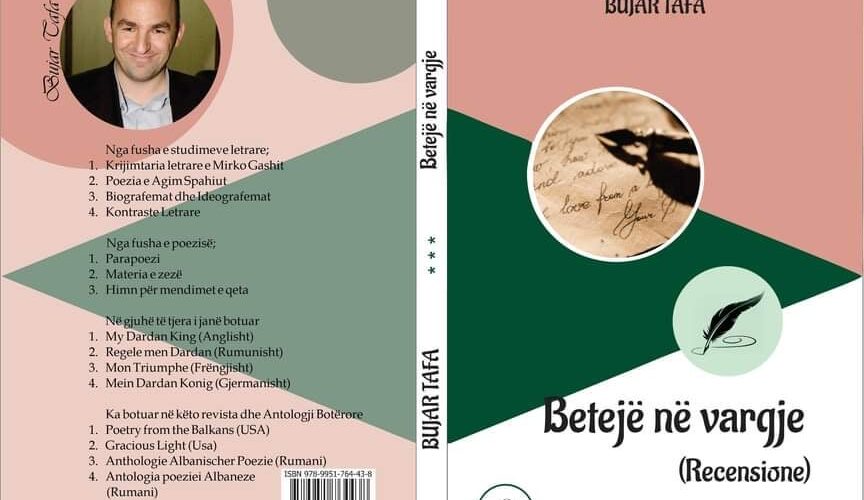 Bujar Tafa sjell librin e tij të ri “Betejë në vargje”