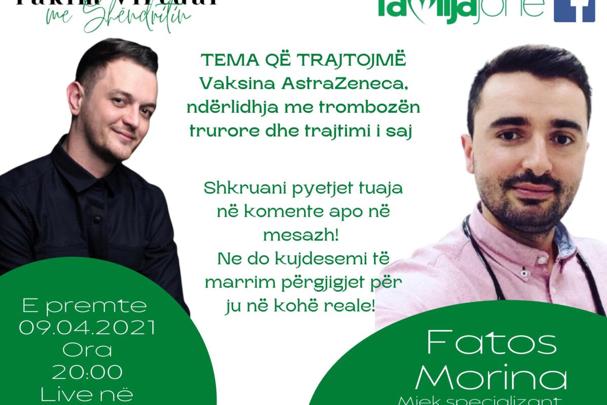 Sonte në “Takim virtual me Shëndritin” mjeku specializant neurolog, Fatos Morina