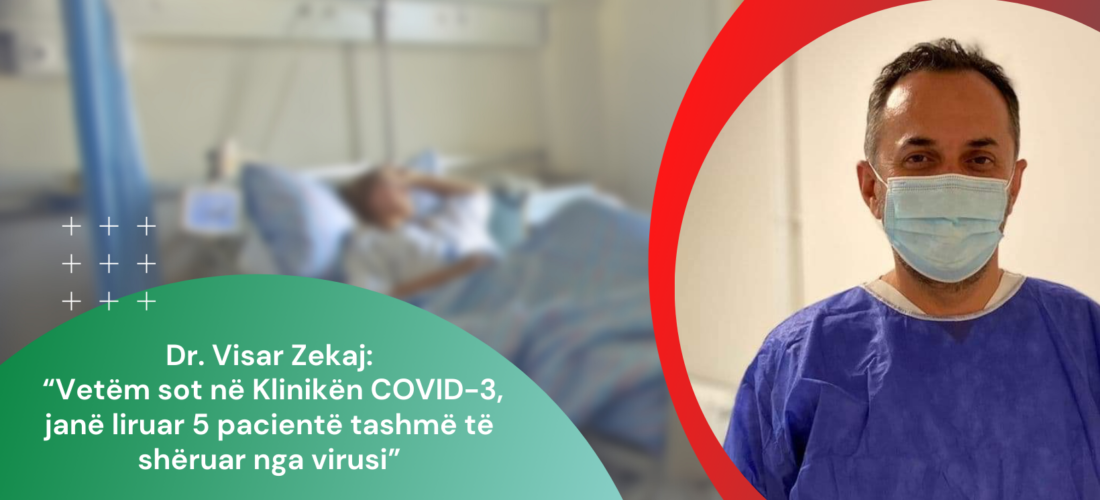 Dr. Visar Zekaj: “Vetëm sot në Klinikën COVID-3, janë liruar 5 pacientë tashmë të shëruar nga virusi”