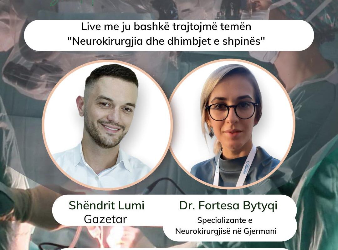 Nesër në “Takim virtual me Shëndritin” neurokirurgia, dr. Fortesa Bytyçi