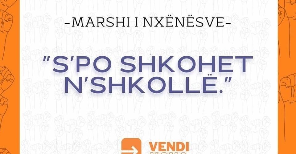 Uka në mbështetje të marshit të nxënësve: Vazhdoj ta them se shkolla jonë dëmton seriozisht shëndetin