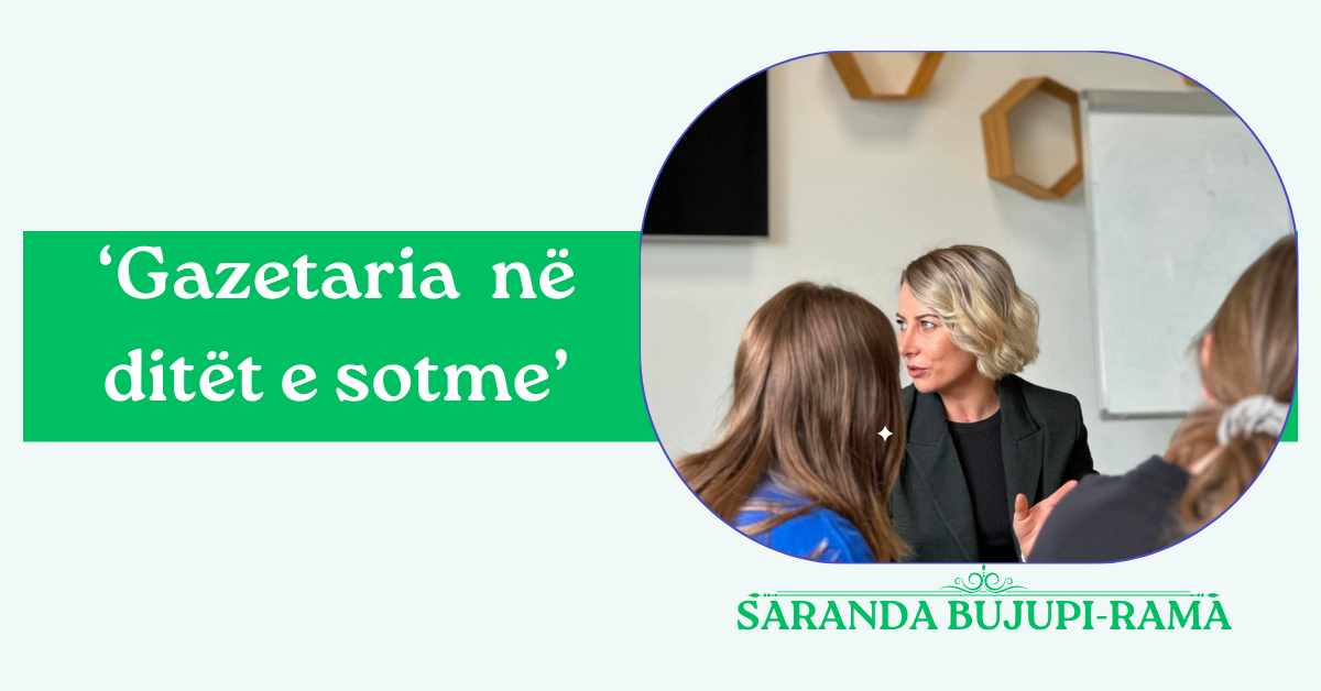 ‘Gazetaria në ditët e sotme’ – Temë diskutimi nga Saranda Bujupi-Rama me nxënësit e Shkollës Finlandeze