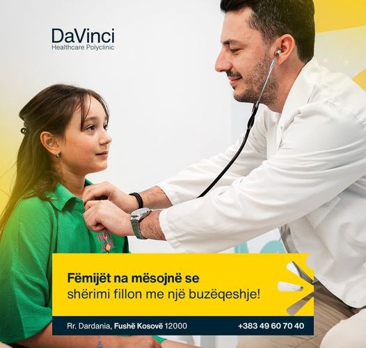 Shëndeti dhe Lumturia e fëmijëve në duar të sigurta, vetëm në Poliklinikën DaVinci