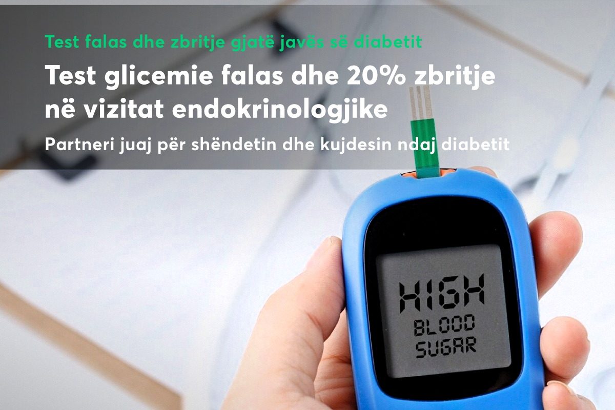 Test glicemie falas dhe 20% zbritje në vizitat endokrinologjike  – Pinea Medical Center