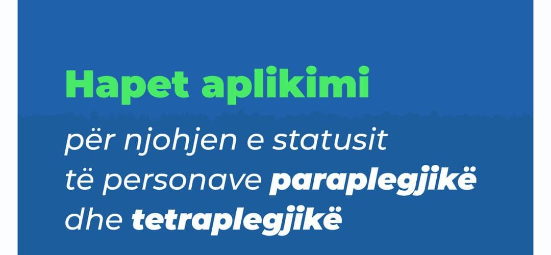 Hapet aplikimi elektronik për njohjen e statusit të personave paraplegjikë dhe tetraplegjikë