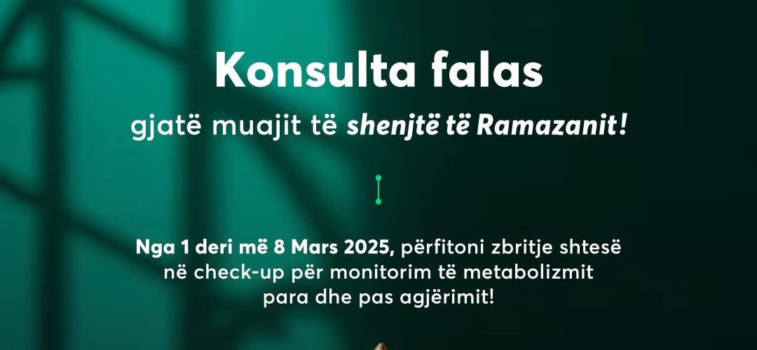 Konsulta dhe vizita falas për Ramazan në Pinea Medical Center