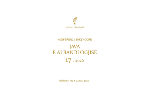Me 18-25 maj organizohet edicioni i 17-të i konferencës shkencore “Java e Albanologjisë”