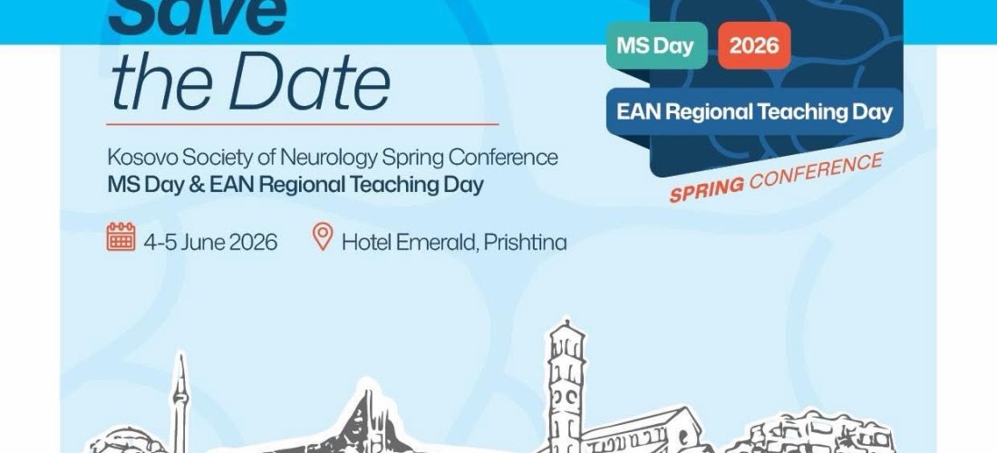 Shoqata e Neurologjisë e Kosovës organizon me 4 dhe 5 qershor Konferencën Pranverore – ngjarja e parë e bashkëorganizuar me European Academy of Neurology