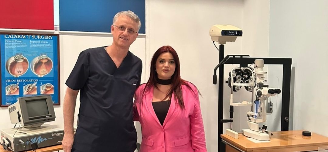 Aktorja Gresa Gashi viziton Klinikën Gjermane të Syrit