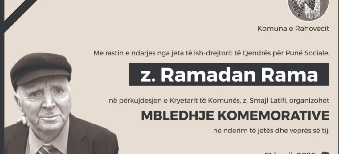 Fjalë mirënjohjeje për Ramadan Ramën: “Një jetë me urtësi, karakter dhe vepra”